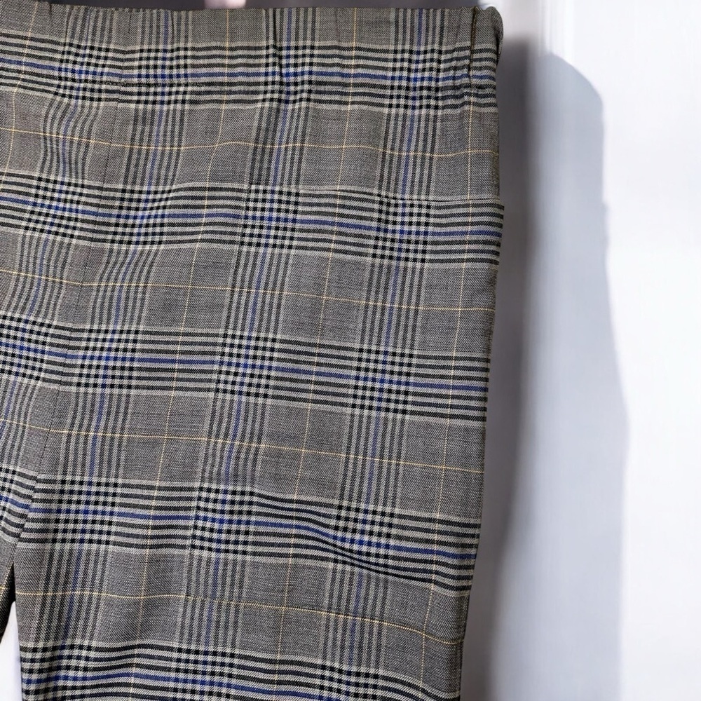 Sea New York ‘Rowan’ Track Pants in Taupe Brown Plaid Virgin Wool-Blend Size 2 - Picture 7 of 16